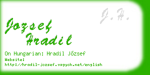jozsef hradil business card